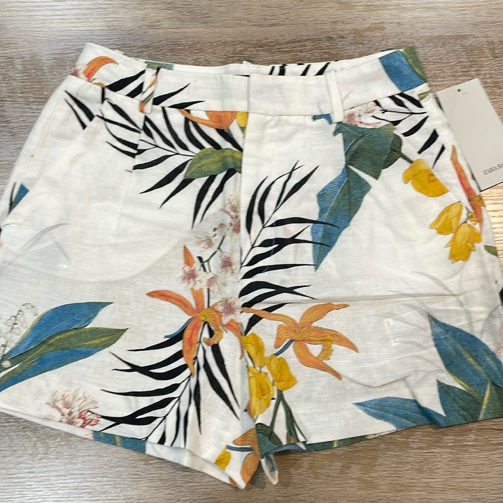 Zara floral shorts
